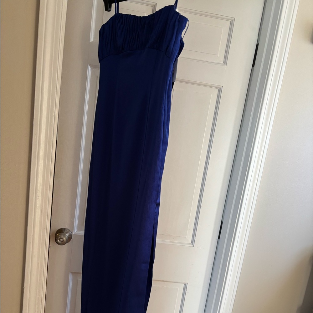 Aidan Mattox Royal Blue Maxi Dress